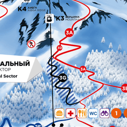 Схема трасс Красной Поляны