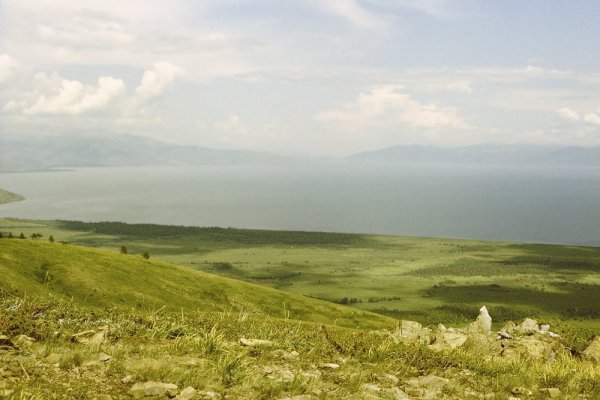 Вид на оз.Маркаколь с западного берега. 1991 г.